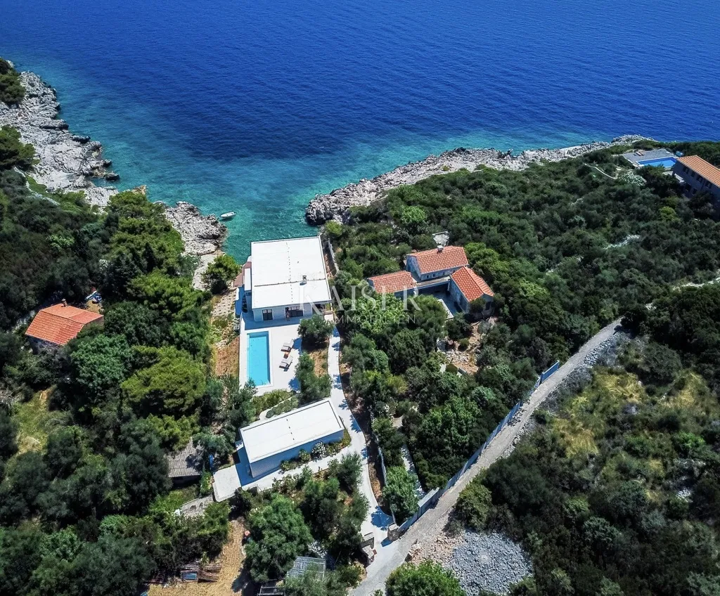 dubrovnik, otok koločep - jedinstvena moderna vila uz more s privatnim ulazom na plažu - slika 23