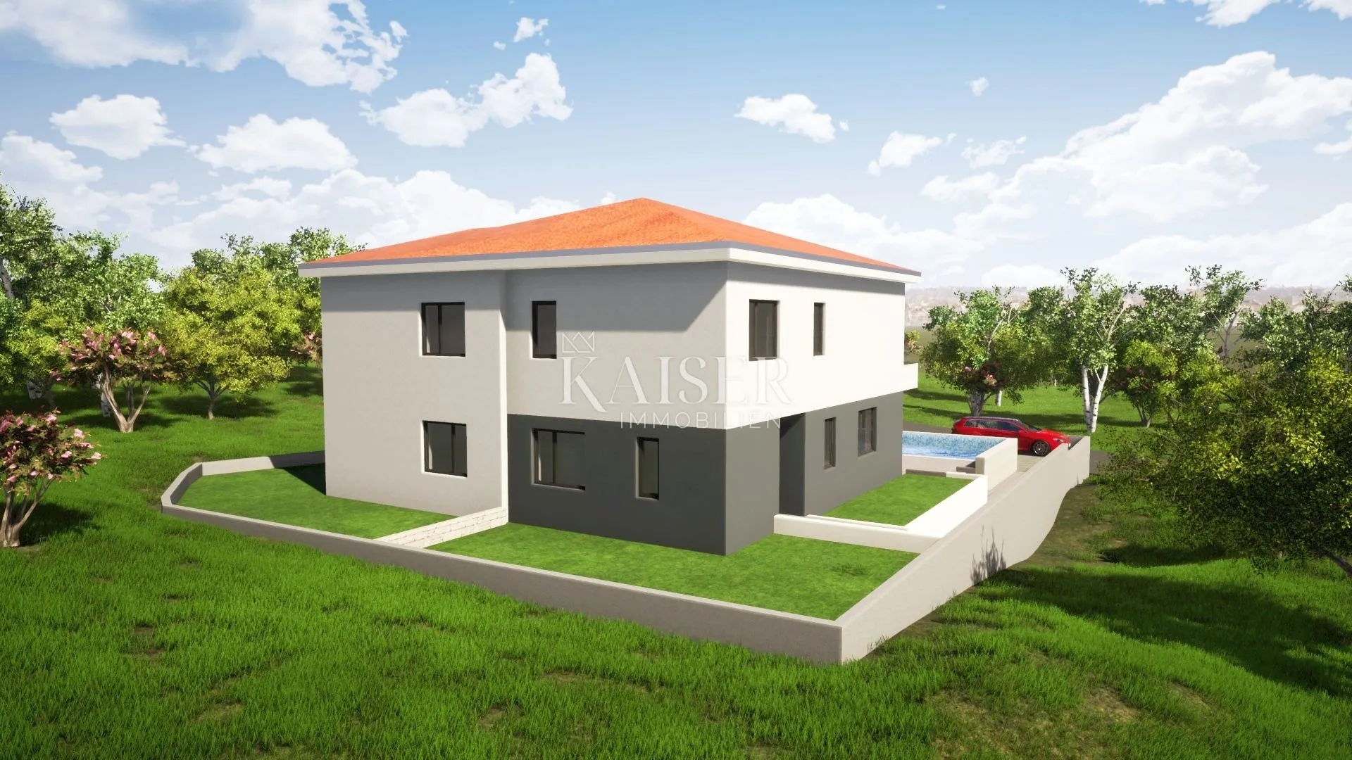 otok krk, malinska- moderna dvojna kuća 120m2 blizu mora - slika 5