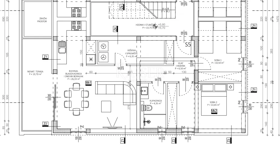 zadar – privlaka | penthouse s krovnom terasom i pogledom na more - slika 33