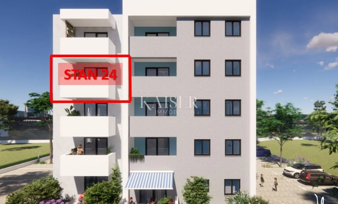istra, pula – moderan dvosoban stan 54m² s balkonom - slika 1