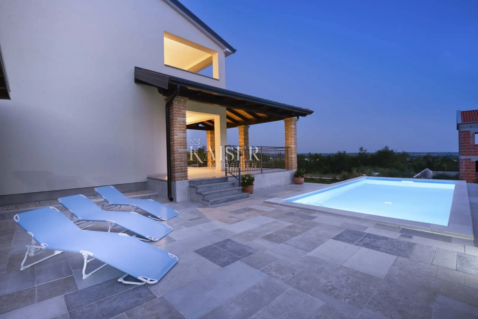 istra - kaštelir, vila sa bazenom pogled more 1 - slika 8