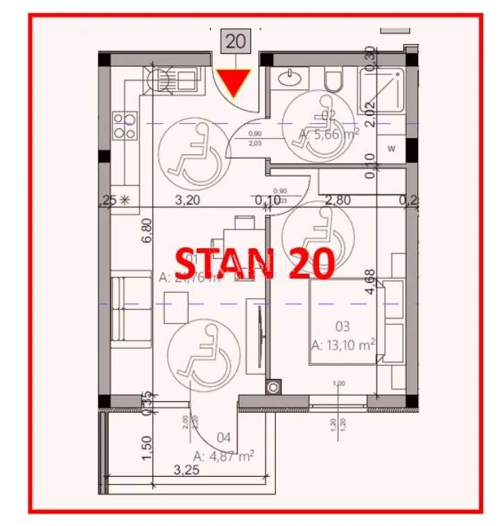 istra, pula- modern jednosoban stan 42m² s balkonom - slika 12