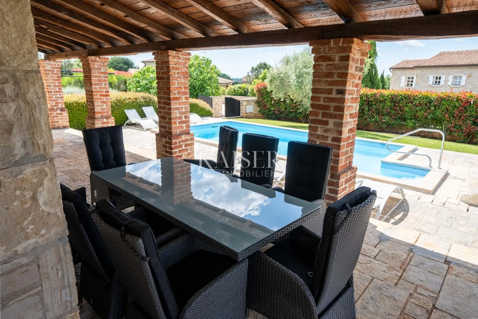 poreč, istra, okolica, prekrasna kamena vila sa bazenom - slika 19