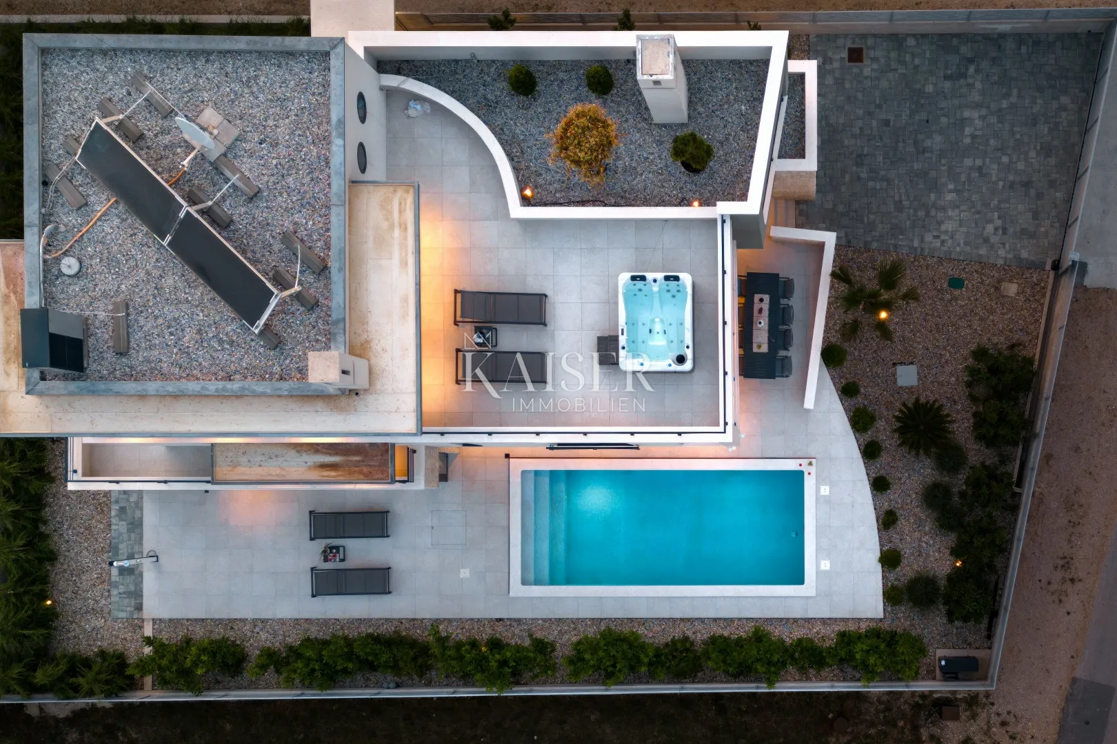 bibinje — luksuzna dizajnerska vila s rooftop oazom i pogledom na more - slika 35