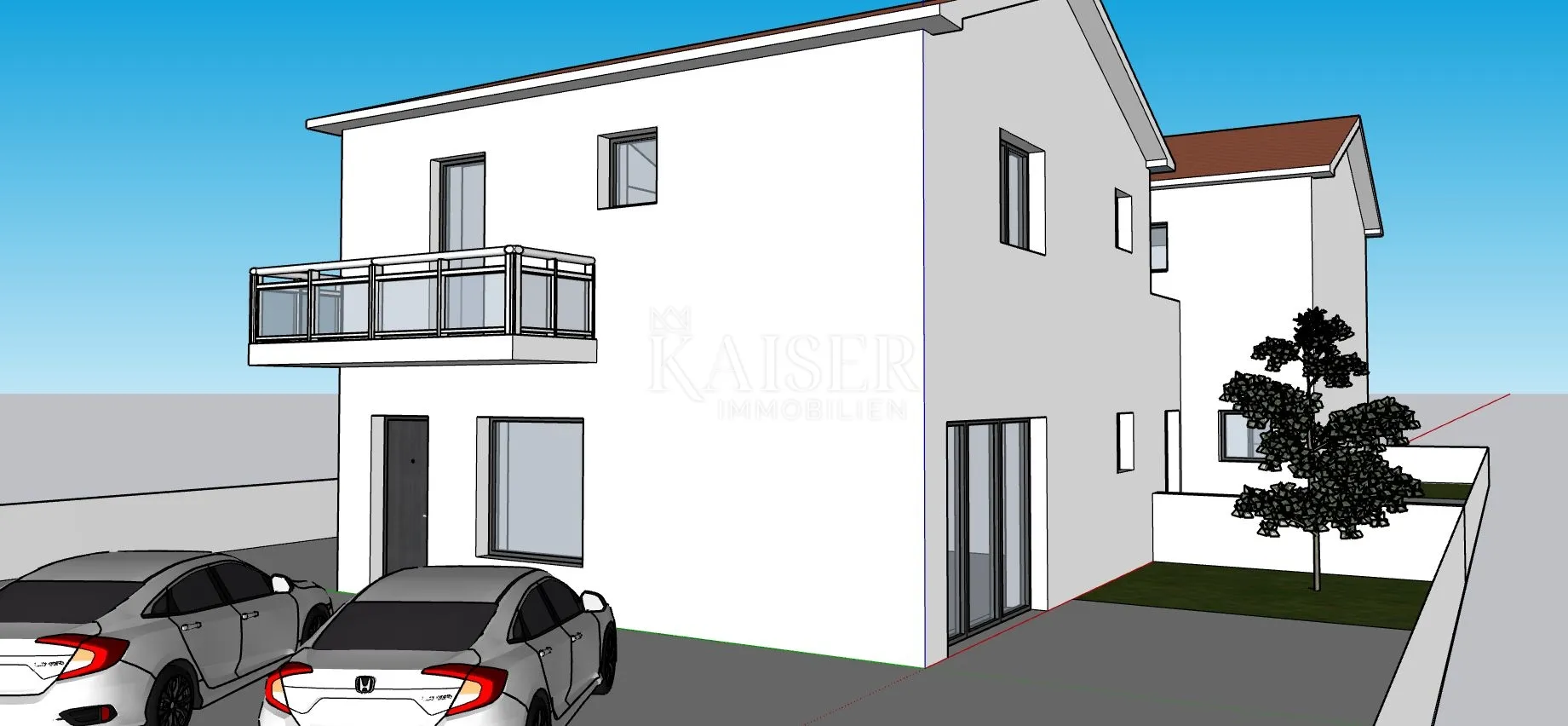 istra, buje okolica - dvojna kuća 109m2, 3 spavaće sobe, u izgradnji - slika 3