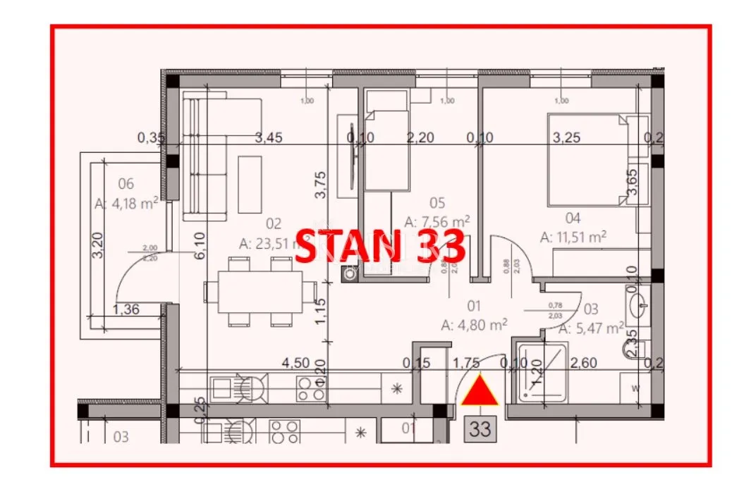 istra, pula – moderan dvosoban stan 54m² s balkonom - slika 13