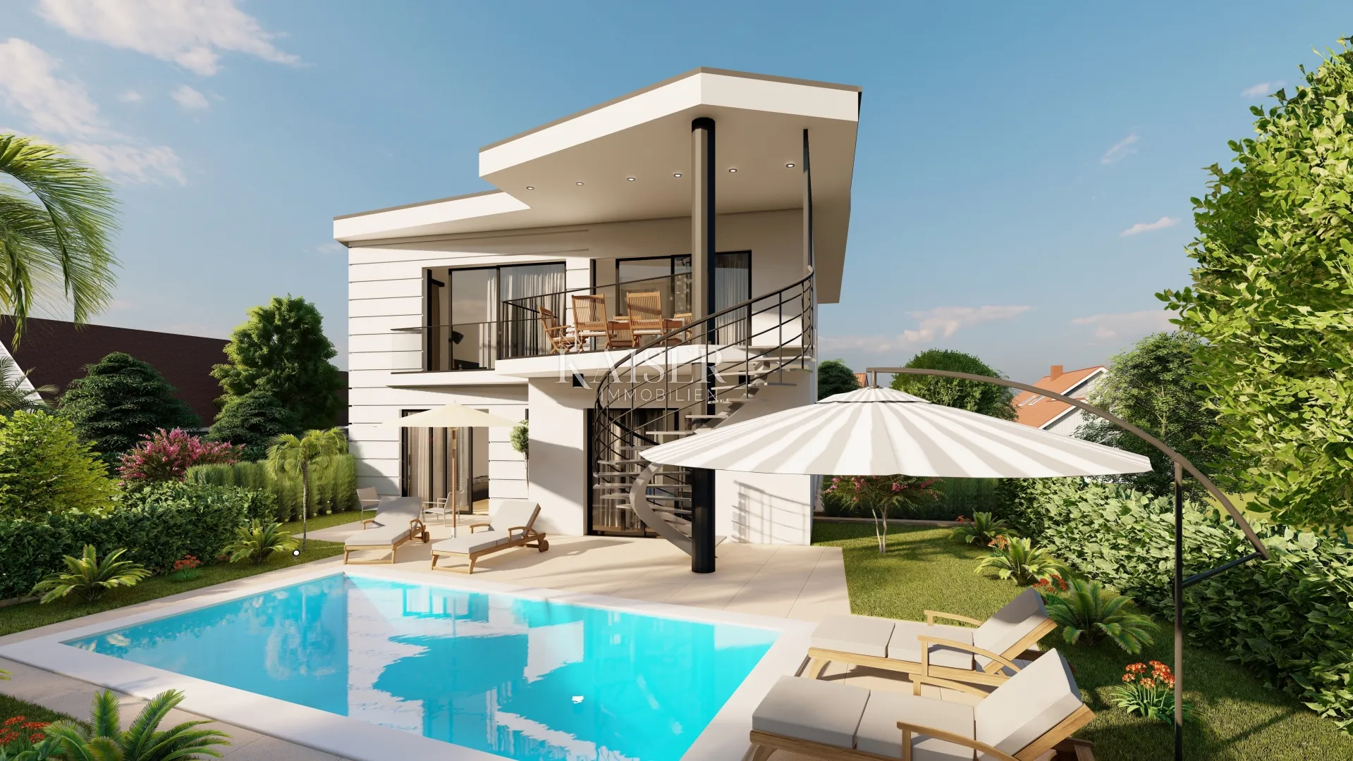 otok krk, malinska - luksuzna dvojna kuća sa privatnim bazenom 177 m2 - slika 9