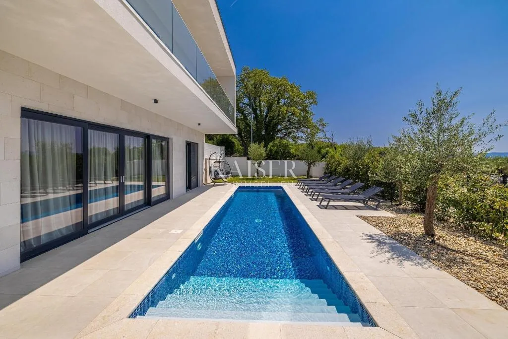 krk, okolica - luksuzna villa 199m2, pogled na more - slika 3