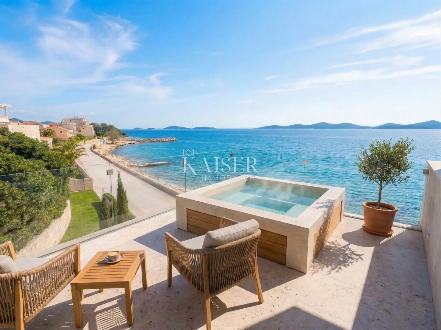 luksuzan apartman u prizemlju u prvom redu do mora – mandre, otok pag - slika 4