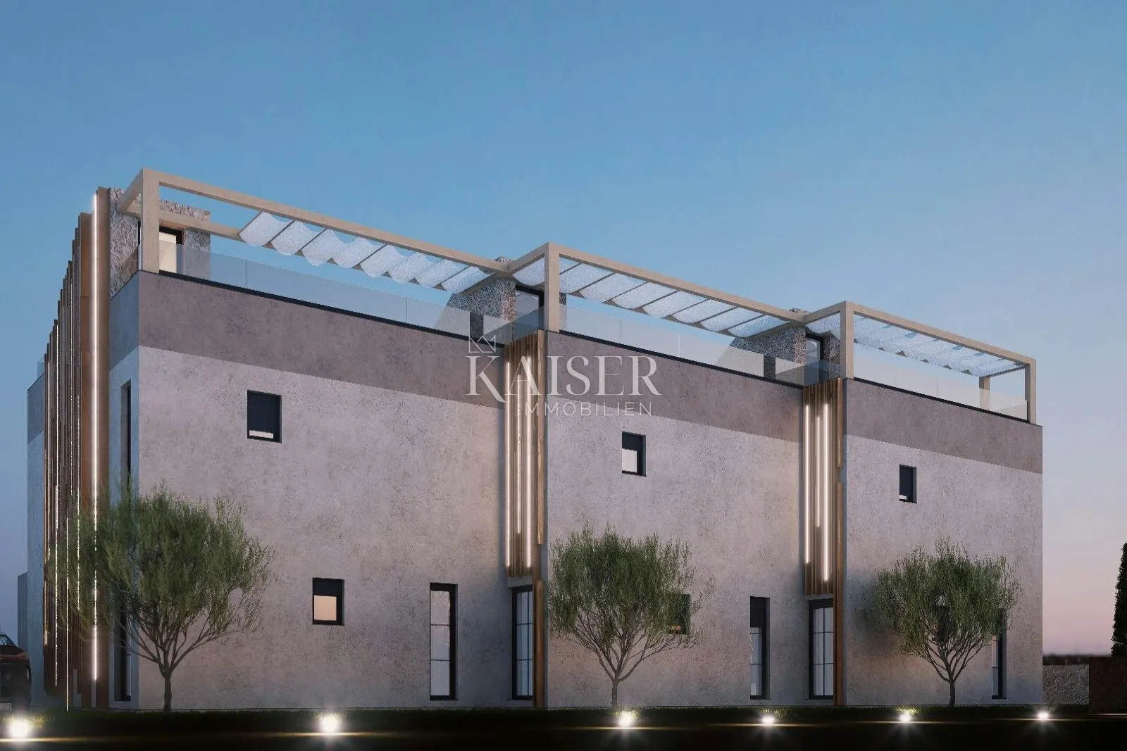 sukošan, zadar - tri moderne vile u nizu s krovnim terasama, 350 m od mora - slika 3