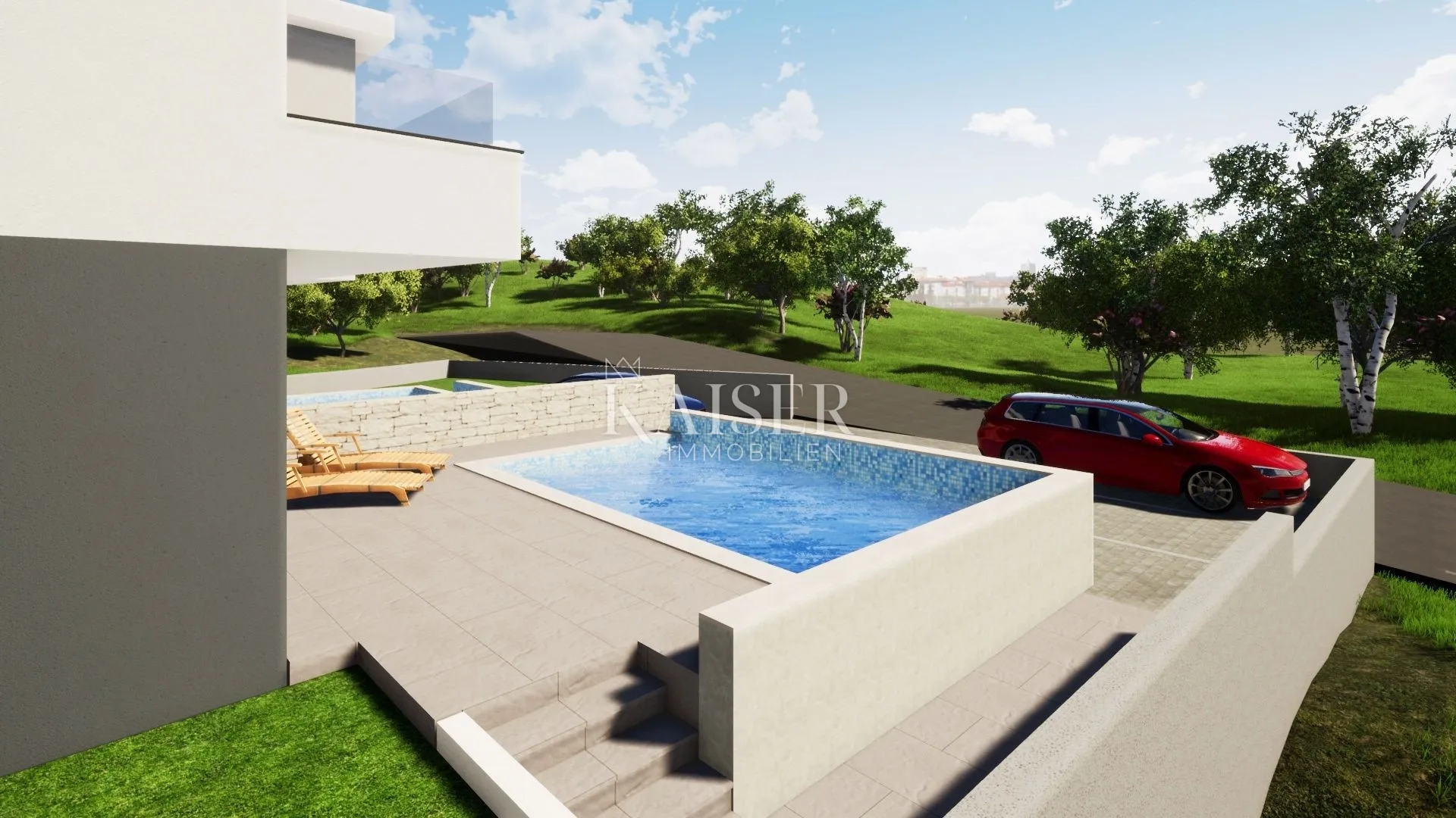otok krk, malinska- moderna dvojna kuća 120m2 blizu mora - slika 4