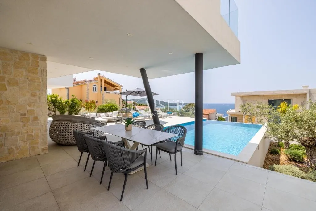 šibenik-rogoznica - moderna vila za odmor sa slikovitim pogledom na more - slika 38