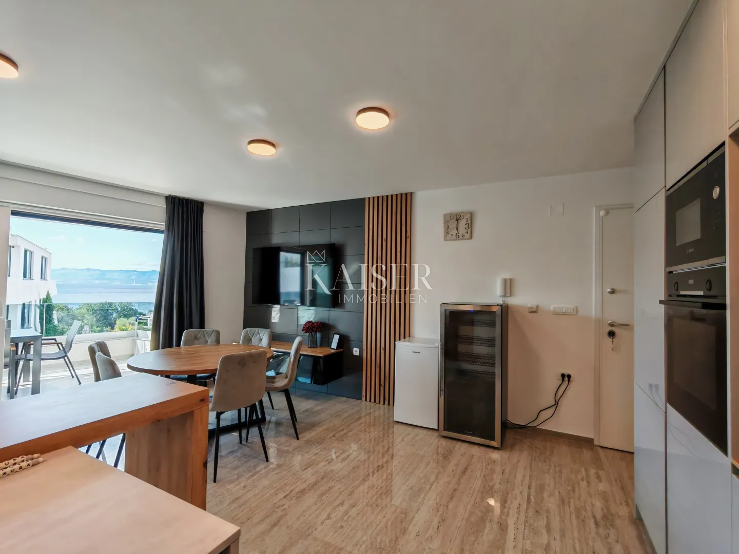 otok krk, malinska- stan 100m2 s bazenom i pogledom na more - slika 5