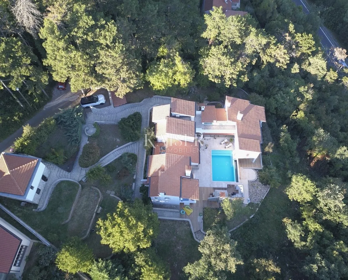 opatijska rivijera, vila s bazenom i panoramskim pogledom na more - slika 2