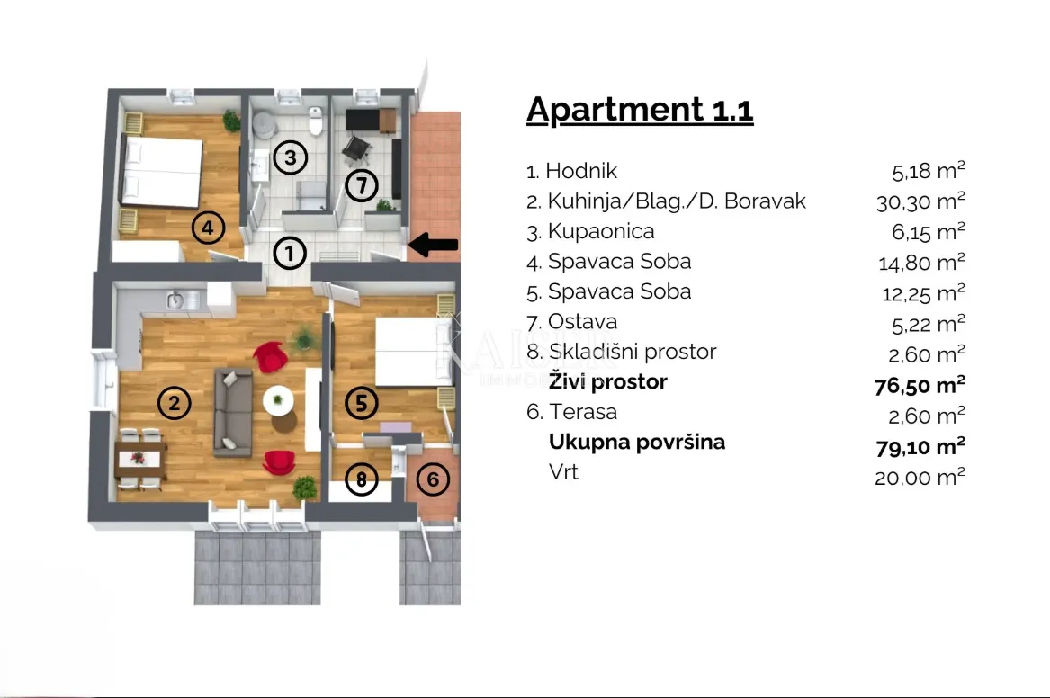 istra, buje, okolica - stan 76m2, prizemlje, mogućnost upravljanja najmom - slika 18