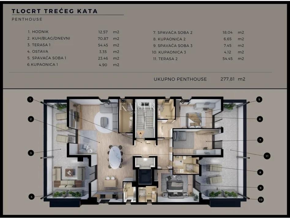 istra - poreč okolica, luksuzni penthouse 277m2 s liftom - slika 6