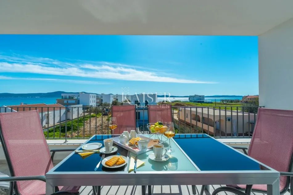 sukošan, zadar - moderan dvosoban apartman s lođom i pogledom na more - slika 2