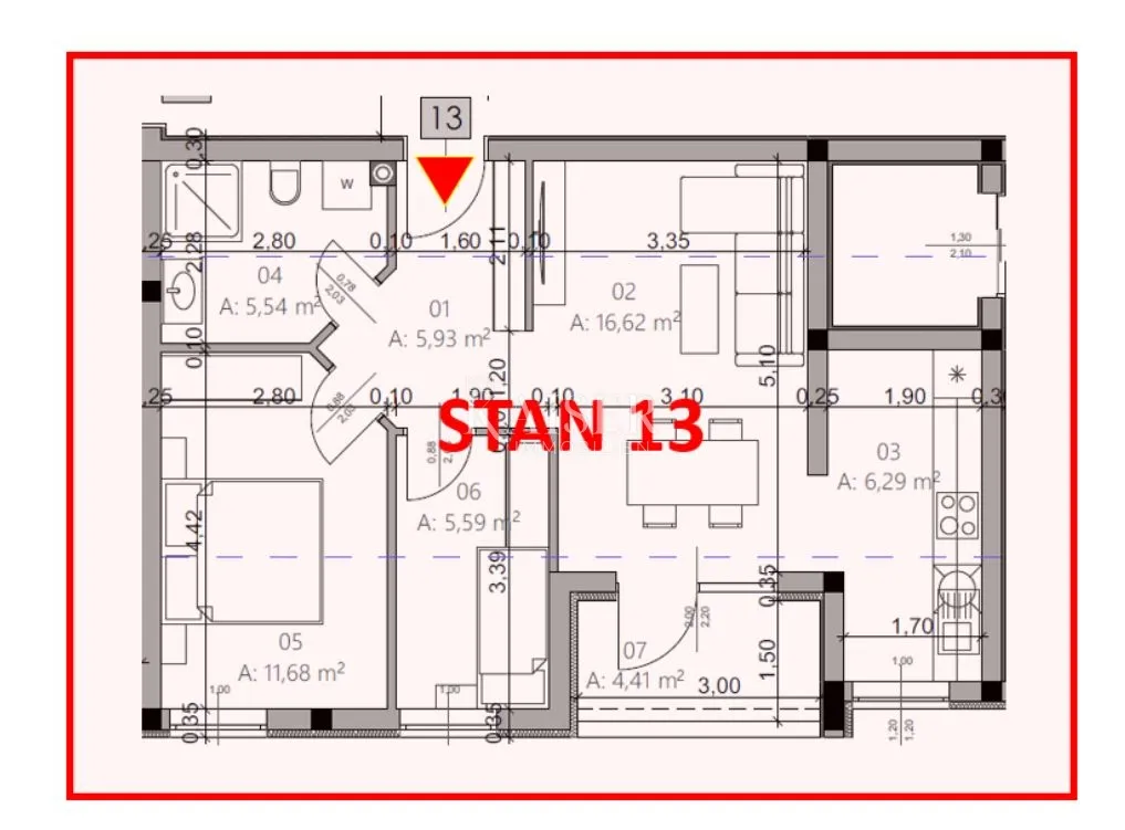 istra, pula- moderan stan 54m² s balkonom - slika 10
