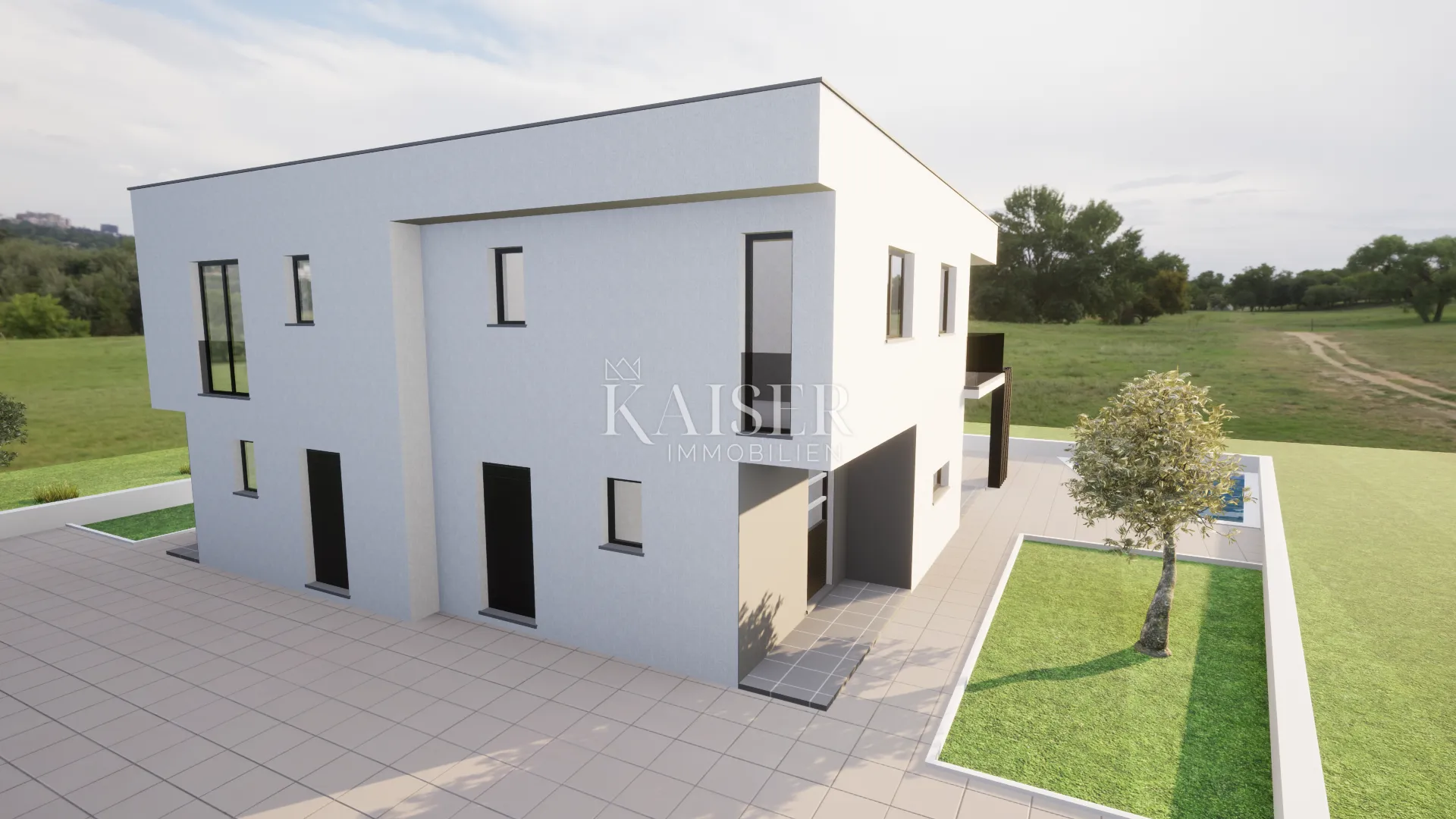 istra, umag okolica - dvojna kuća: dvoetažni stan sa bazenom; 120m2 - slika 13