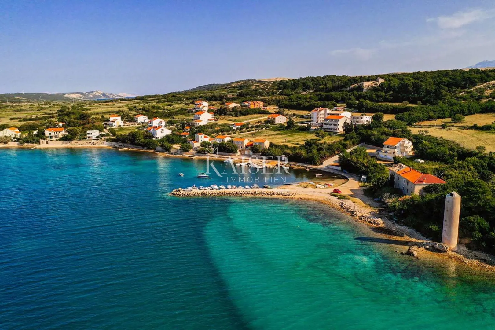 otok pag, novalja -građevinsko zemljište s pogledom na more i projektom - slika 10