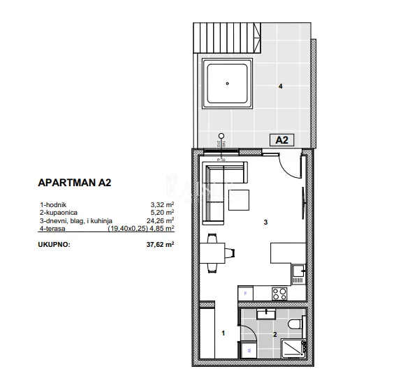 trogir, čiovo - studio apartman blizu plaže s pogledom na more - slika 4