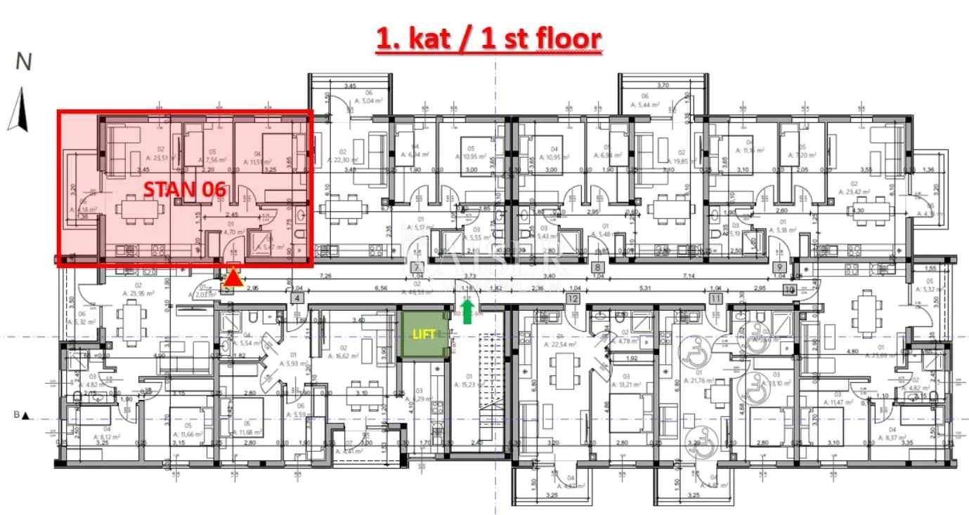 istra, pula- dvosoban stan 54m2 u novogradnji s liftom - slika 16