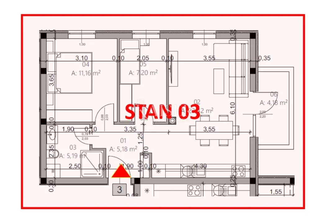istra, pula- dvosoban stan 54m2 u novogradnji - slika 14