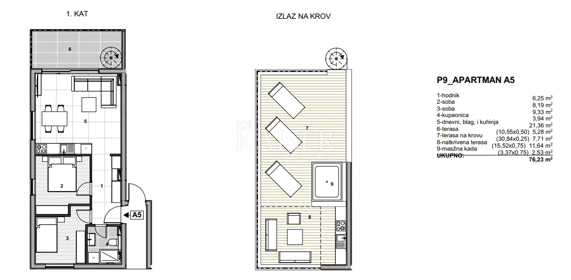 trogir,čiovo - penthouse s jacuzzijem, 100 m od plaže - slika 4