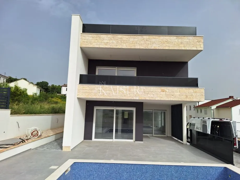 zadar, rtina - luksuzna vila s bazenom, 250 m od plaže - slika 3