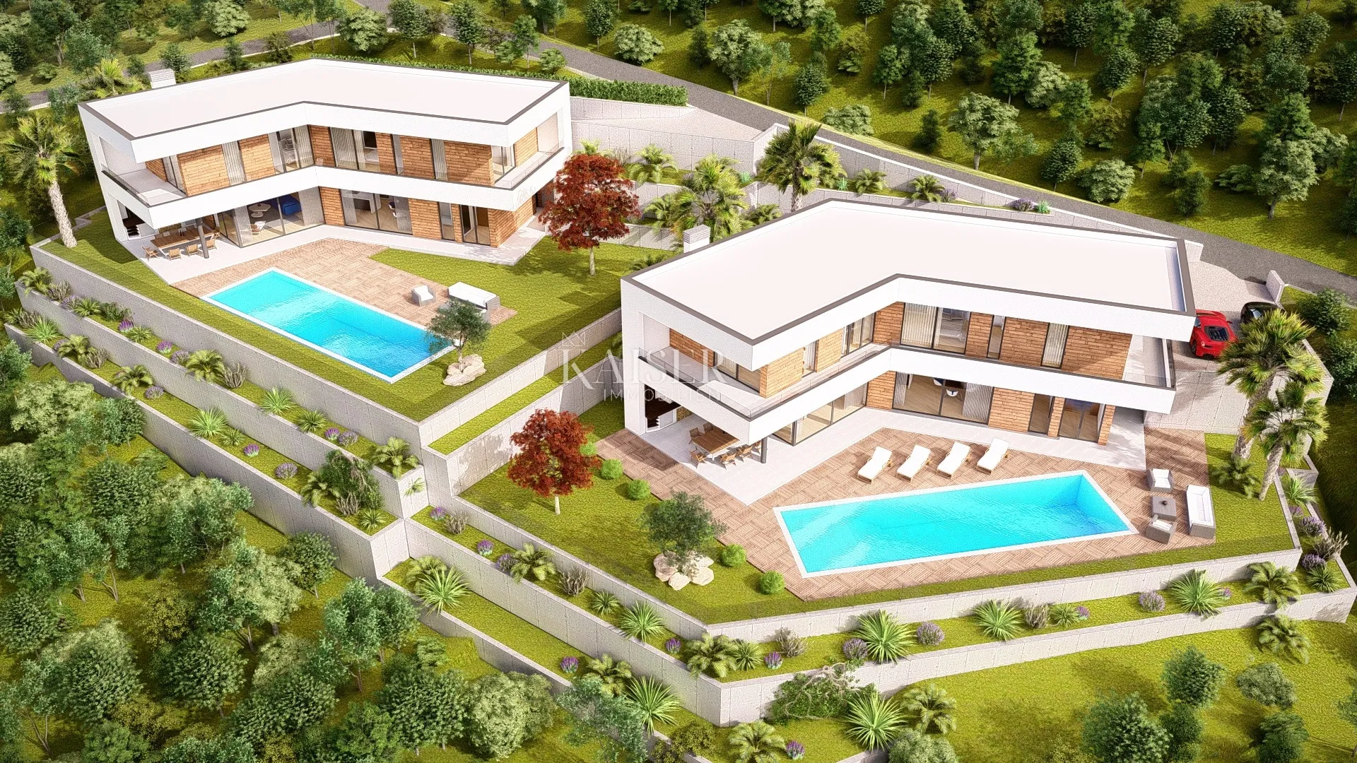 mošćenička draga - zemljište s projektom, 1 215 m2 - slika 3