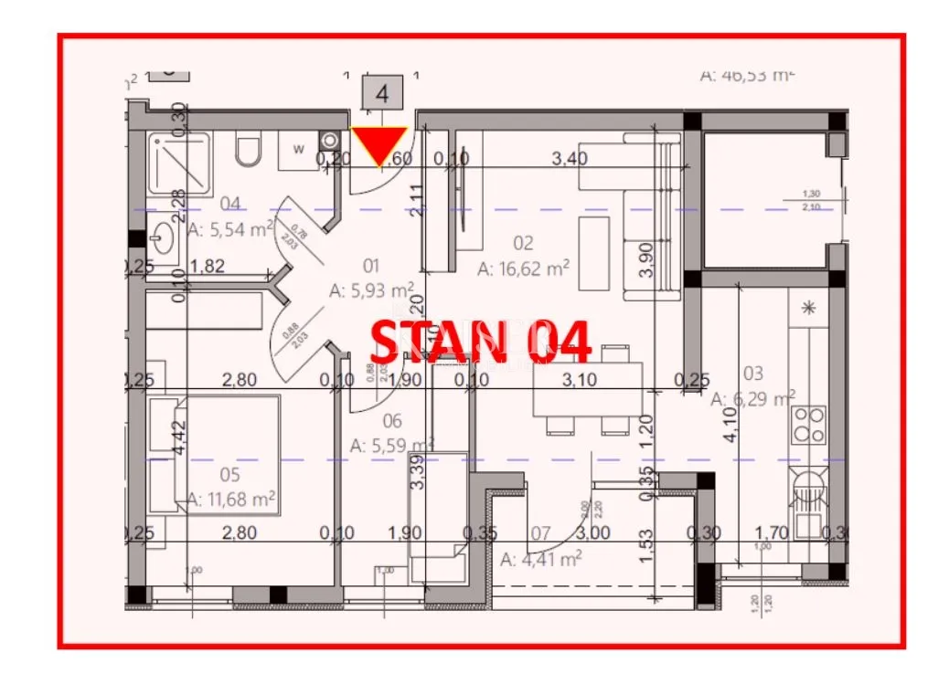 istra, pula- dvosoban stan 54m2 u novogradnji s liftom - slika 12