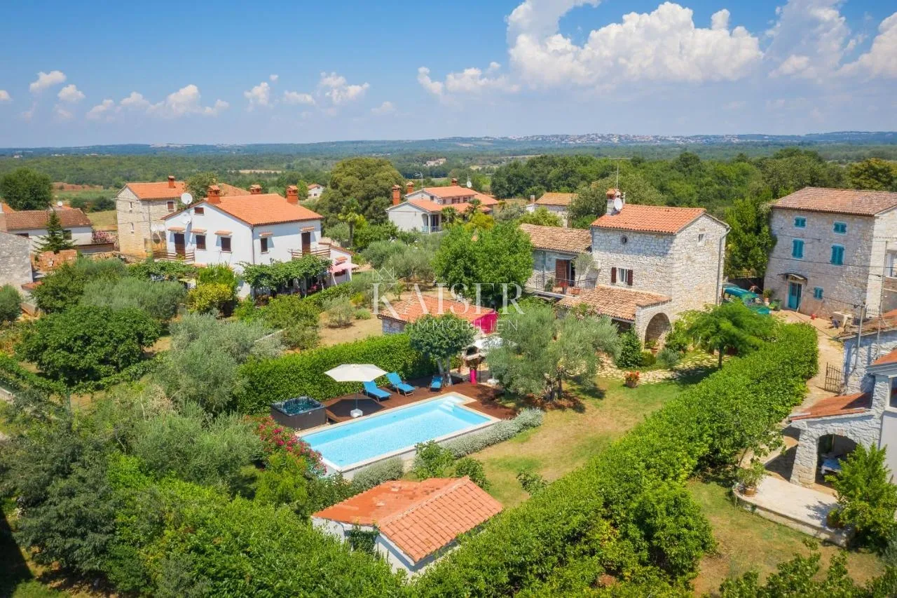 istra - nova vas, kamena kuća sa bazenom pogled more - slika 7