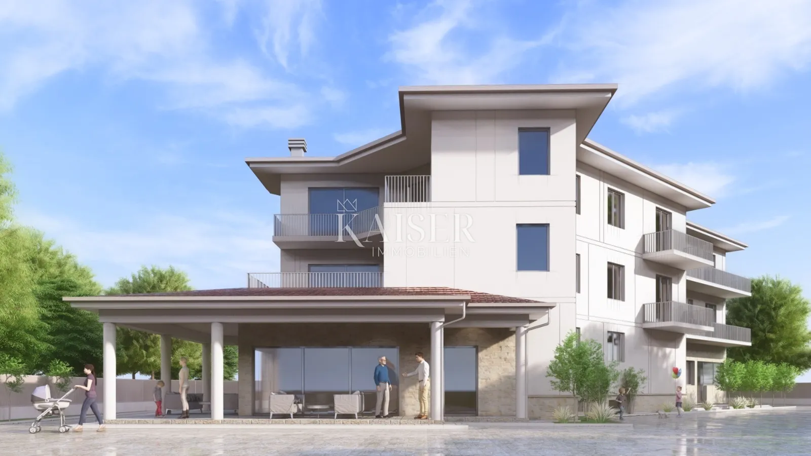 zadar, pakoštane - jednosoban stan 46,28 m2 u prizemlju s bazenom - slika 3