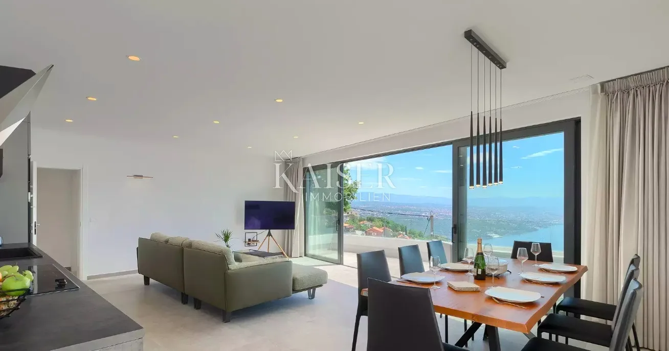 opatija, bregi – moderna vila 255m2 s bazenom i fantastičnim pogledom na opatiju - slika 5