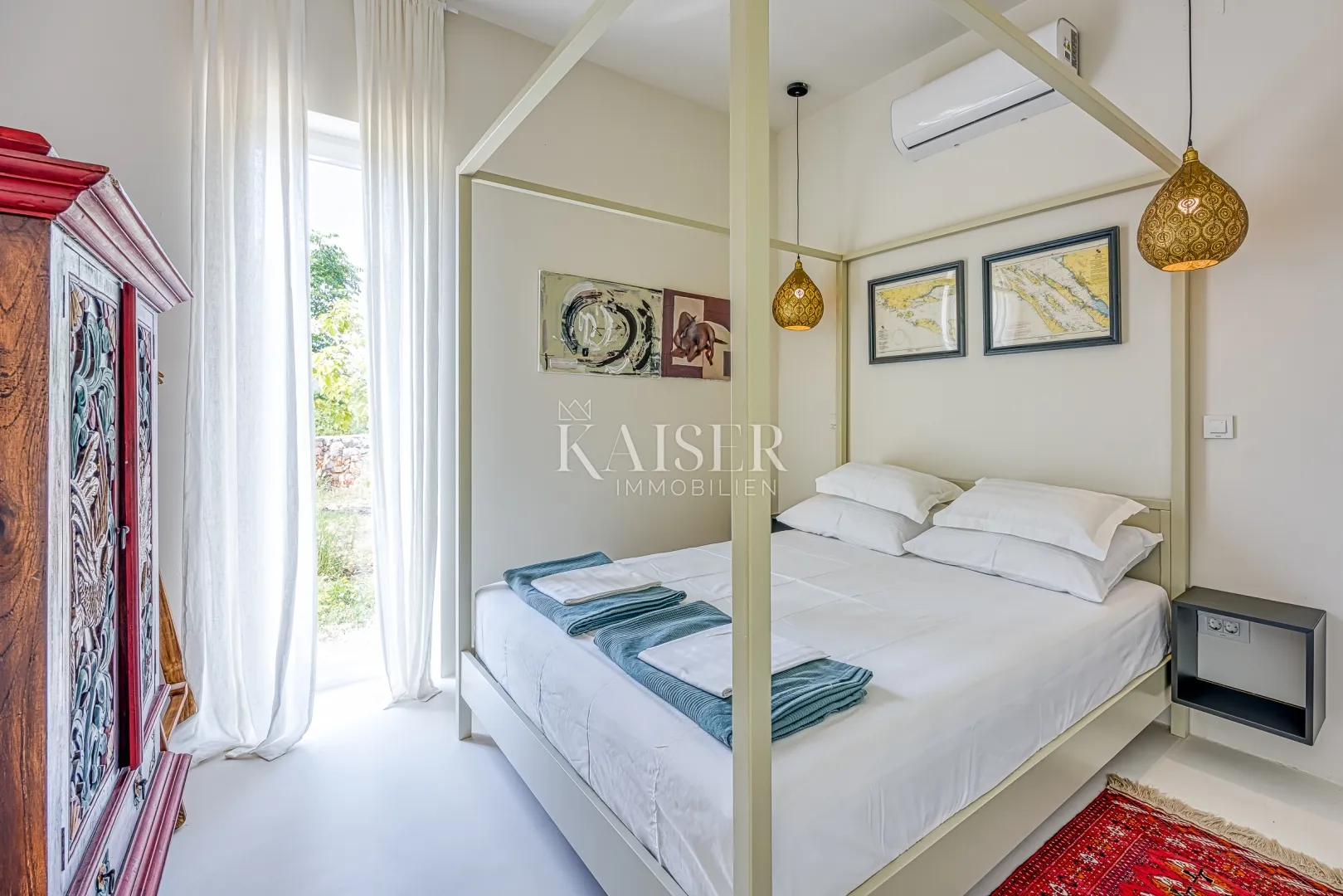 otok krk, okolica krka - predivna vila s pogledom na more, 110 m2 - slika 22