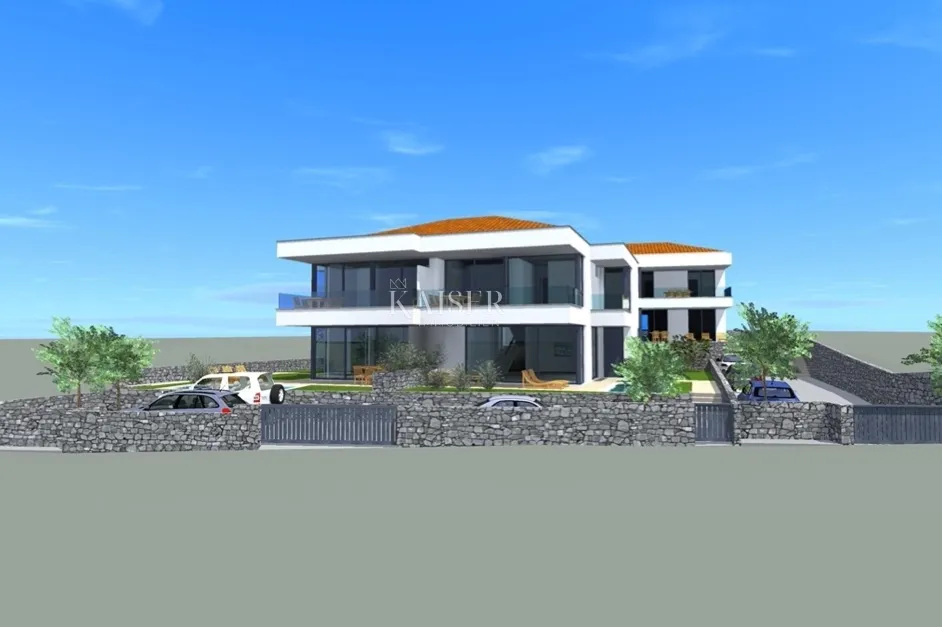 otok krk, malinska - dvojna kuća sa bazenom 156m2 - slika 20