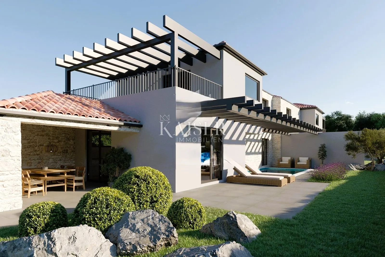 istra, pula- moderna dvojna kuća 170m2 s bazenom - slika 8