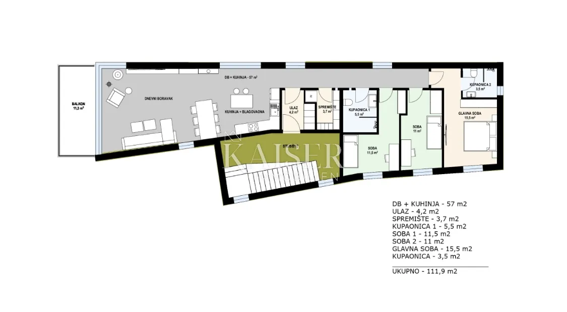 kostrena - 112 m2 s pogledom na more - slika 4