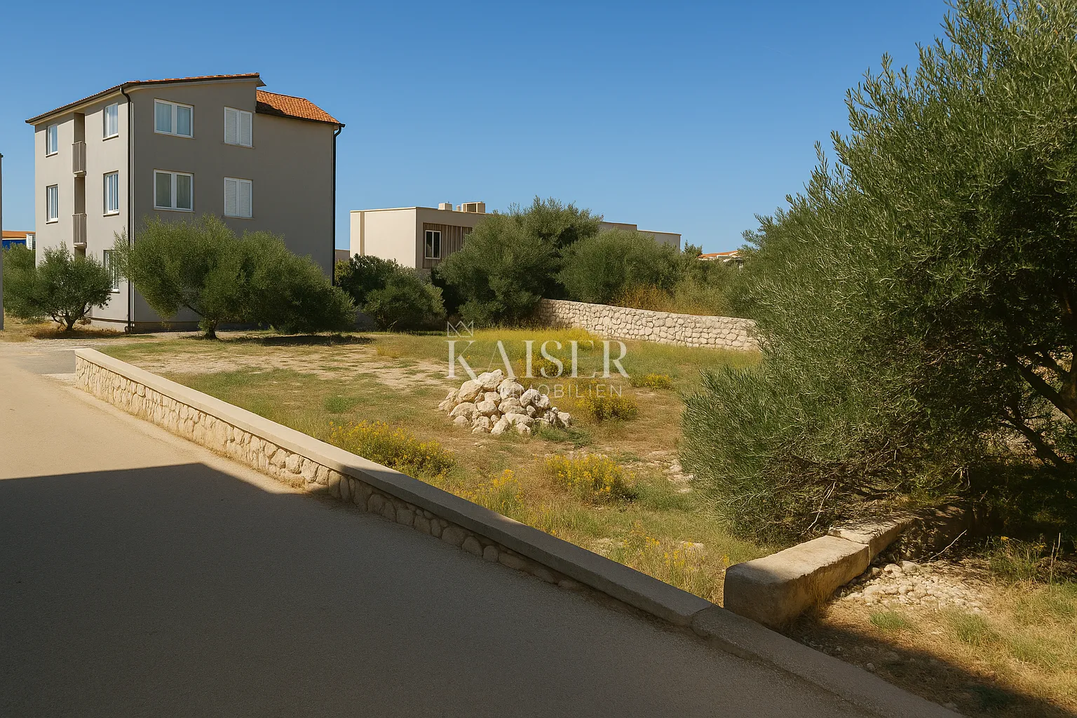 pag, mandre – građevinsko zemljište 734 m², 600 m od mora - slika 2
