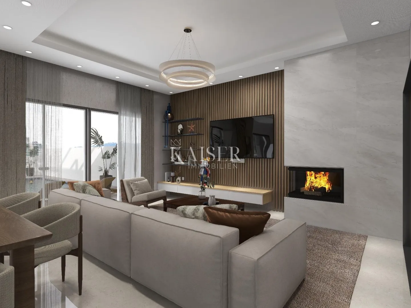 malinska, otok krk - luksuzni dvoetažni apartman 165m2 - slika 9