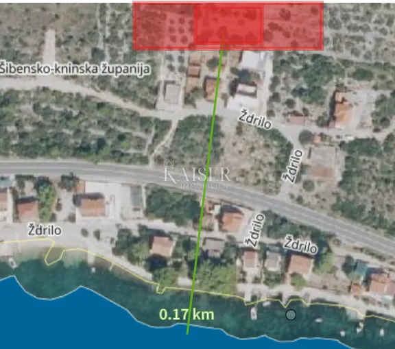 Rogoznica, Šibenik - Građevinsko zemljište 170m od mora