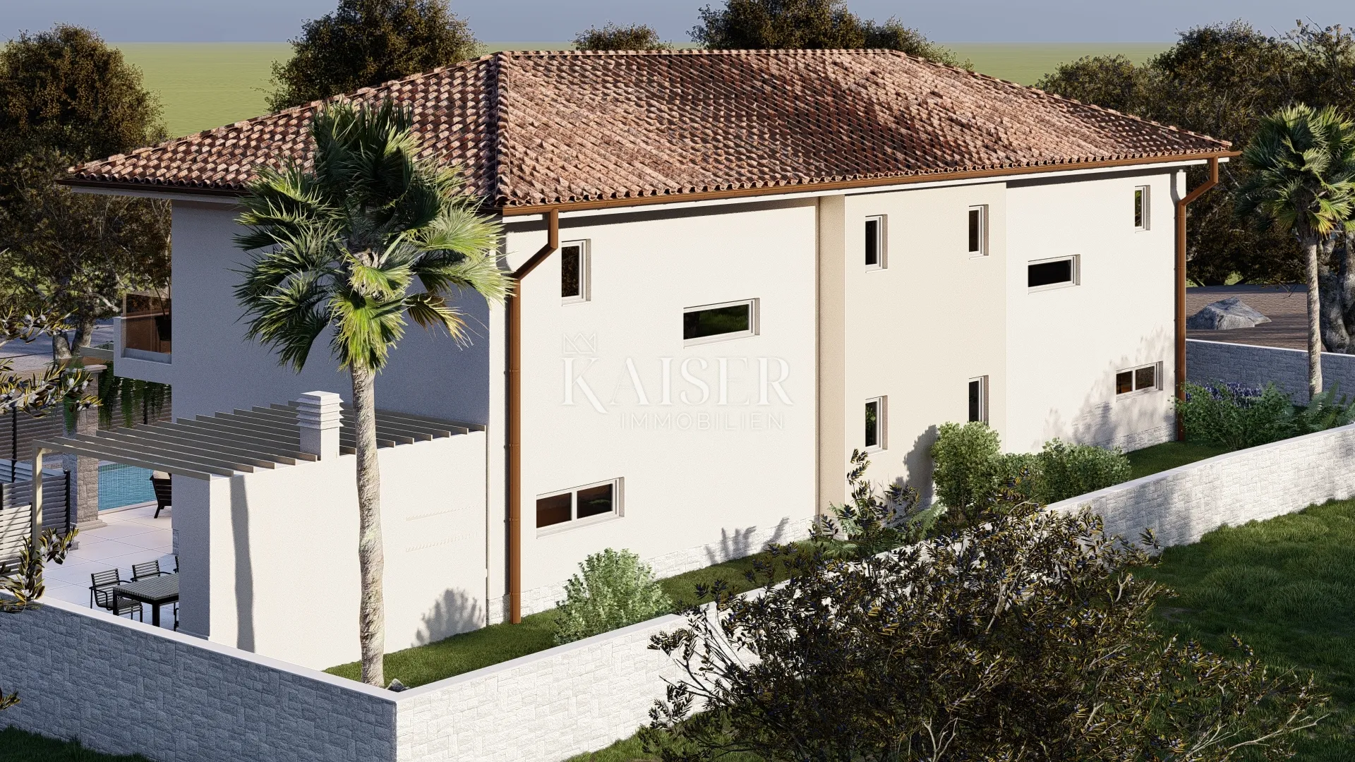 otok krk, malinska - dvojna kuća sa bazenom, 140m2 - slika 4
