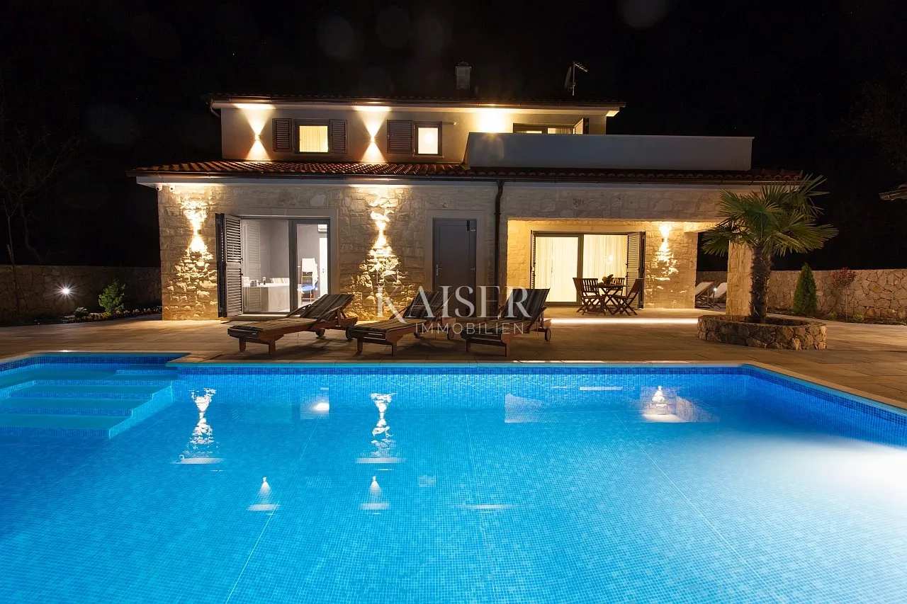 krk, kras, vila s bazenom - slika 28