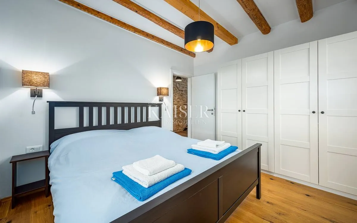 istra, labin - prilika, kuća s bazenom na velikoj okućnici i pogledom na more, 120 m2 - slika 14