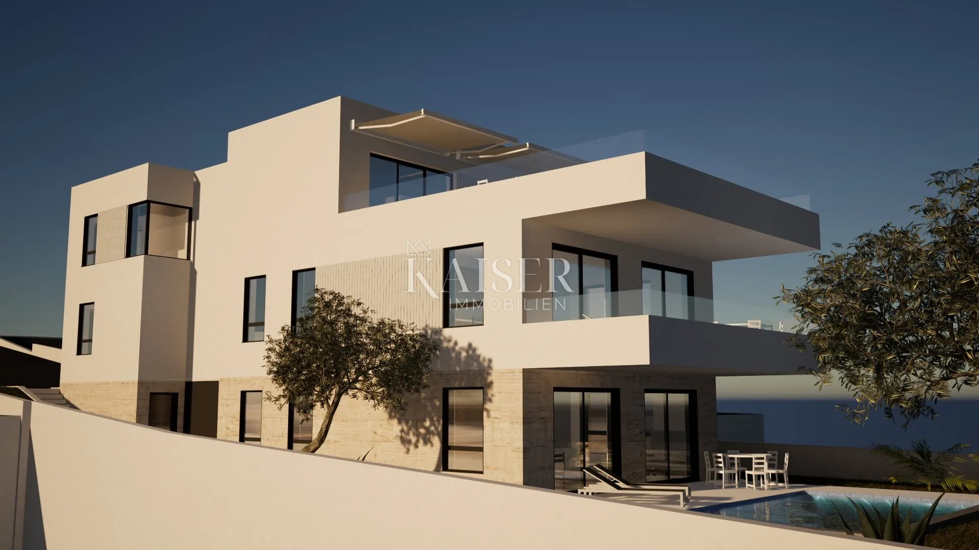 otok pag, novalja -građevinsko zemljište s pogledom na more i projektom - slika 3