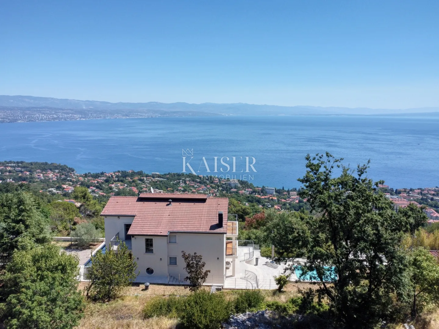 Opatija, Dobreć – Građevinsko zemljište od 1.339 m² s panoramskim pogledom na Kvarner - Dobreć, Opatija