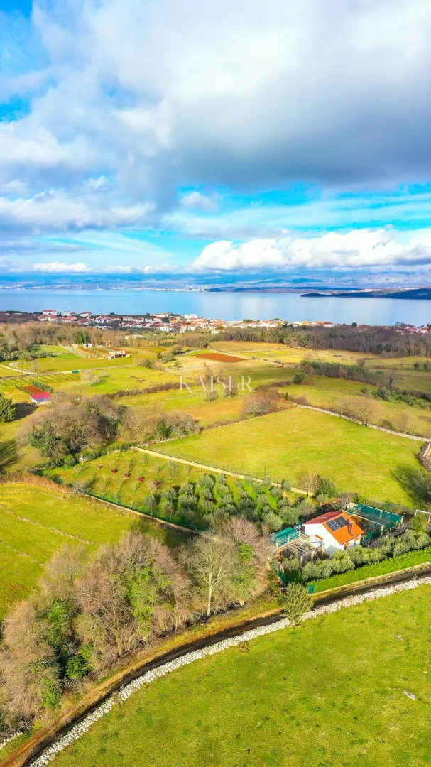 otok krk, malinska - kuća s maslinikom i pogledom na more - slika 2