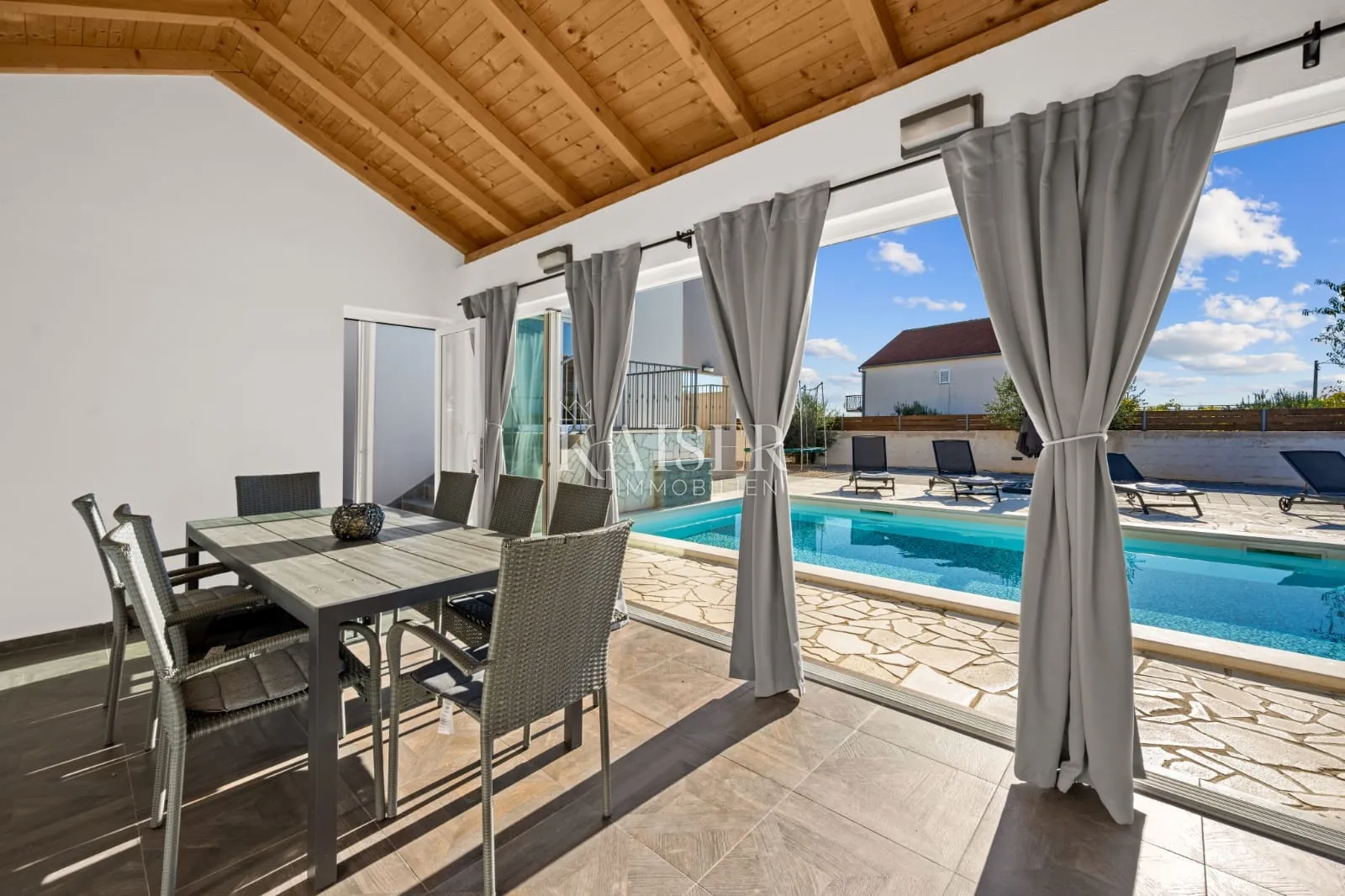 biograd, okolica - kuća sa bazenom, 145m2 - slika 4