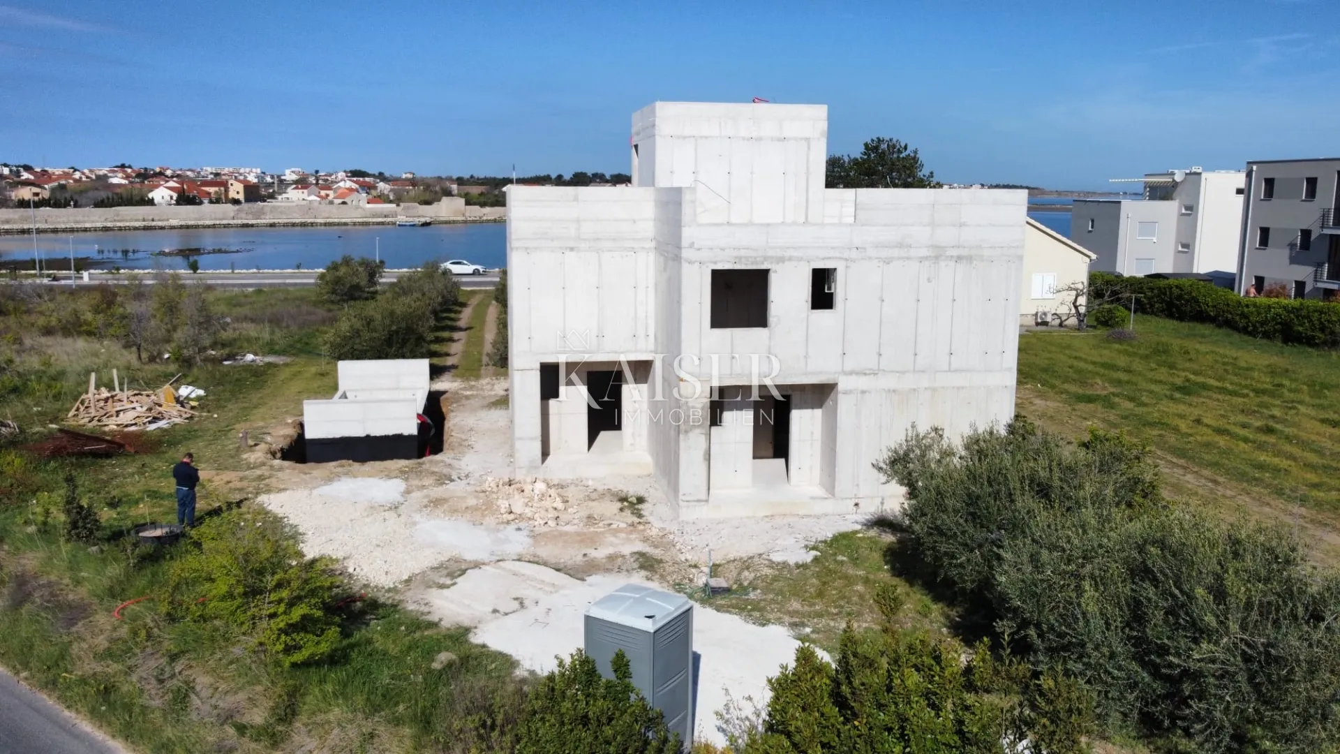zadar, nin-luksuzna dvojna kuća s bazenom i krovnom terasom , 60 m od mora - slika 20