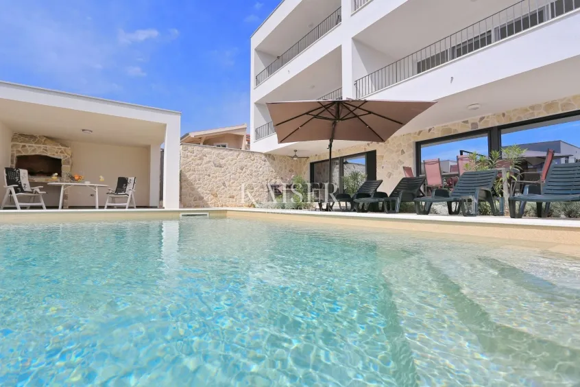 sukošan, zadar - moderan dvosoban apartman s lođom i pogledom na more - slika 3